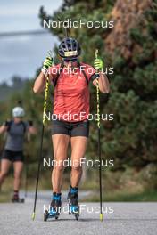 28.09.2021, Font-Romeu, France (FRA): Julia Simon (FRA) - Biathlon training, Font-Romeu (FRA). www.nordicfocus.com. © Leo Authamayou/NordicFocus. Every downloaded picture is fee-liable.