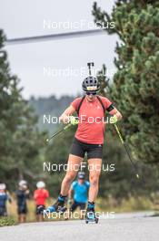 25.09.2021, Font-Romeu, France (FRA): Julia Simon (FRA) - Biathlon training, Font-Romeu (FRA). www.nordicfocus.com. © Leo Authamayou/NordicFocus. Every downloaded picture is fee-liable.