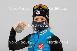 13.02.2021, Pokljuka, Slovenia (SLO): Anais Chevalier-Bouchet (FRA) - IBU World Championships Biathlon, medals, Pokljuka (SLO). www.nordicfocus.com. © Manzoni/NordicFocus. Every downloaded picture is fee-liable.