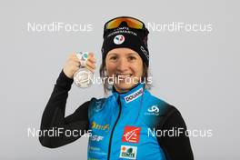 13.02.2021, Pokljuka, Slovenia (SLO): Anais Chevalier-Bouchet (FRA) - IBU World Championships Biathlon, medals, Pokljuka (SLO). www.nordicfocus.com. © Manzoni/NordicFocus. Every downloaded picture is fee-liable.