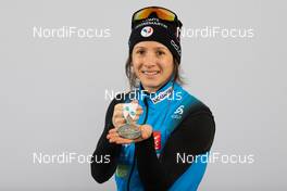 13.02.2021, Pokljuka, Slovenia (SLO): Anais Chevalier-Bouchet (FRA) - IBU World Championships Biathlon, medals, Pokljuka (SLO). www.nordicfocus.com. © Manzoni/NordicFocus. Every downloaded picture is fee-liable.