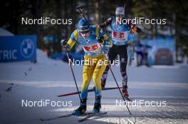 18.02.2021, Pokljuka, Slovenia (SLO): Sebastian Samuelsson (SWE) - IBU World Championships Biathlon, single mixed relay, Pokljuka (SLO). www.nordicfocus.com. © Thibaut/NordicFocus. Every downloaded picture is fee-liable.