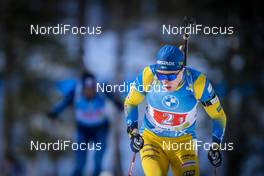 18.02.2021, Pokljuka, Slovenia (SLO): Sebastian Samuelsson (SWE) - IBU World Championships Biathlon, single mixed relay, Pokljuka (SLO). www.nordicfocus.com. © Thibaut/NordicFocus. Every downloaded picture is fee-liable.