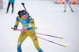 18.02.2021, Pokljuka, Slovenia (SLO): Hanna Oeberg (SWE) - IBU World Championships Biathlon, single mixed relay, Pokljuka (SLO). www.nordicfocus.com. © Manzoni/NordicFocus. Every downloaded picture is fee-liable.