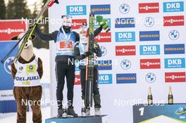 18.02.2021, Pokljuka, Slovenia (SLO): Johannes Thingnes Boe (NOR), Tiril Eckhoff (NOR), (l-r) - IBU World Championships Biathlon, single mixed relay, Pokljuka (SLO). www.nordicfocus.com. © Thibaut/NordicFocus. Every downloaded picture is fee-liable.