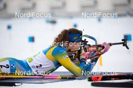 18.02.2021, Pokljuka, Slovenia (SLO): Hanna Oeberg (SWE) - IBU World Championships Biathlon, single mixed relay, Pokljuka (SLO). www.nordicfocus.com. © Manzoni/NordicFocus. Every downloaded picture is fee-liable.