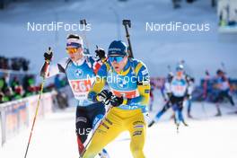 18.02.2021, Pokljuka, Slovenia (SLO): Sebastian Samuelsson (SWE) - IBU World Championships Biathlon, single mixed relay, Pokljuka (SLO). www.nordicfocus.com. © Manzoni/NordicFocus. Every downloaded picture is fee-liable.