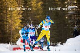 18.02.2021, Pokljuka, Slovenia (SLO): Sebastian Samuelsson (SWE) - IBU World Championships Biathlon, single mixed relay, Pokljuka (SLO). www.nordicfocus.com. © Manzoni/NordicFocus. Every downloaded picture is fee-liable.