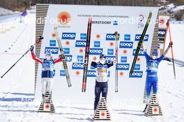25.02.2021, Oberstdorf, Germany (GER): Maiken Caspersen Falla (NOR), Jonna Sundling (SWE), Anamarija Lampic (SLO), (l-r) - FIS nordic world ski championships cross-country, individual sprint, Oberstdorf (GER). www.nordicfocus.com. © Modica/NordicFocus. Every downloaded picture is fee-liable.
