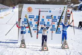 25.02.2021, Oberstdorf, Germany (GER): Maiken Caspersen Falla (NOR), Jonna Sundling (SWE), Anamarija Lampic (SLO), (l-r) - FIS nordic world ski championships cross-country, individual sprint, Oberstdorf (GER). www.nordicfocus.com. © Modica/NordicFocus. Every downloaded picture is fee-liable.