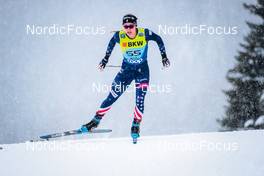 11.12.2021, Davos, Switzerland (SUI): Jessie Diggins (USA) - FIS world cup cross-country, individual sprint, Davos (SUI). www.nordicfocus.com. © Modica/NordicFocus. Every downloaded picture is fee-liable.