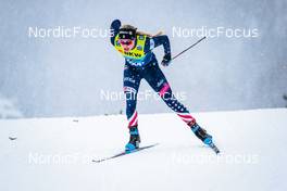 11.12.2021, Davos, Switzerland (SUI): Jessie Diggins (USA) - FIS world cup cross-country, individual sprint, Davos (SUI). www.nordicfocus.com. © Modica/NordicFocus. Every downloaded picture is fee-liable.