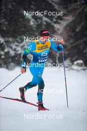 29.12.2021, Lenzerheide, Switzerland (SUI): Adrien Backscheider (FRA) - FIS world cup cross-country, tour de ski, 15km men, Lenzerheide (SUI). www.nordicfocus.com. © Modica/NordicFocus. Every downloaded picture is fee-liable.