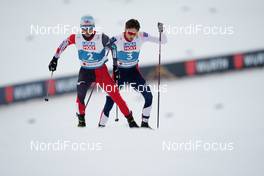 04.03.2021, Oberstdorf, Germany (GER): Akito Watabe (JPN), Jarl Magnus Riiber (NOR),   - FIS nordic world ski championships nordic combined men, individual gundersen HS137/10km, Oberstdorf (GER). www.nordicfocus.com. © Thibaut/NordicFocus. Every downloaded picture is fee-liable.