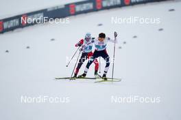 04.03.2021, Oberstdorf, Germany (GER): Akito Watabe (JPN), Jarl Magnus Riiber (NOR),   - FIS nordic world ski championships nordic combined men, individual gundersen HS137/10km, Oberstdorf (GER). www.nordicfocus.com. © Thibaut/NordicFocus. Every downloaded picture is fee-liable.