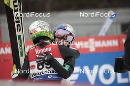 06.02.2021, Hinzenbach, Austria (AUT): Nika Kriznar (SLO), Sara Takanashi (JPN), (l-r), (l-r)  - FIS world cup ski jumping women, individual HS90, Hinzenbach (AUT). www.nordicfocus.com. © Modica/NordicFocus. Every downloaded picture is fee-liable.