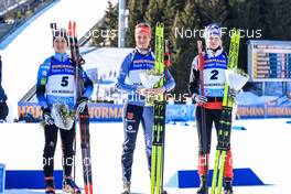 19.03.2022, Oslo, Norway (NOR): Anais Chevalier-Bouchet (FRA), Denise Herrmann (GER), Lisa Theresa Hauser (AUT), (l-r) - IBU World Cup Biathlon, pursuit women, Oslo (NOR). www.nordicfocus.com. © Manzoni/NordicFocus. Every downloaded picture is fee-liable.