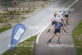 02.09.2022, Lavaze, Italy (ITA): Vetle Sjaastad Christiansen (NOR), Tarjei Boe (NOR), Johannes Thingnes Boe (NOR), (l-r)  - Biathlon summer training, Lavaze (ITA). www.nordicfocus.com. © Vanzetta/NordicFocus. Every downloaded picture is fee-liable.