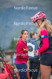 26.08.2022, Bessans, France (FRA): Claire Breton (FRA), Coach Team France - Biathlon summer training, Bessans (FRA). www.nordicfocus.com. © Authamayou/NordicFocus. Every downloaded picture is fee-liable.