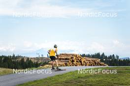 30.08.2022, Lavaze, Italy (ITA): Sturla Holm Laegreid (NOR) - Biathlon summer training, Lavaze (ITA). www.nordicfocus.com. © Vanzetta/NordicFocus. Every downloaded picture is fee-liable.