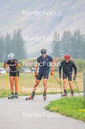 26.08.2022, Bessans, France (FRA): Emilien Claude (FRA), Jacques Jefferies (FRA), (l-r) - Biathlon summer training, Bessans (FRA). www.nordicfocus.com. © Authamayou/NordicFocus. Every downloaded picture is fee-liable.