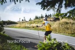 30.08.2022, Lavaze, Italy (ITA): Sturla Holm Laegreid (NOR) - Biathlon summer training, Lavaze (ITA). www.nordicfocus.com. © Vanzetta/NordicFocus. Every downloaded picture is fee-liable.