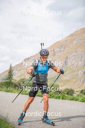 26.08.2022, Bessans, France (FRA): Antonin Guigonnat (FRA) - Biathlon summer training, Bessans (FRA). www.nordicfocus.com. © Authamayou/NordicFocus. Every downloaded picture is fee-liable.