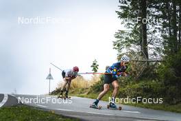 02.09.2022, Lavaze, Italy (ITA): Johannes Thingnes Boe (NOR), Vetle Sjaastad Christiansen (NOR), (l-r)  - Biathlon summer training, Lavaze (ITA). www.nordicfocus.com. © Vanzetta/NordicFocus. Every downloaded picture is fee-liable.