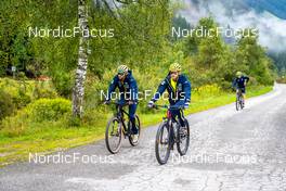 31.08.2022, Antholz, Italy (ITA): Peppe Femling (SWE), Malte Stefansson (SWE), Sebastian Samuelsson (SWE), (l-r)  - Biathlon summer training, Antholz (ITA). www.nordicfocus.com. © Barbieri/NordicFocus. Every downloaded picture is fee-liable.