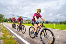 31.08.2022, Antholz, Italy (ITA): Hanna Oeberg (SWE), Tilda Johansson (SWE), Mona Brorsson (SWE), (l-r)  - Biathlon summer training, Antholz (ITA). www.nordicfocus.com. © Barbieri/NordicFocus. Every downloaded picture is fee-liable.