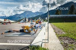 30.08.2022, Lavaze, Italy (ITA): Vetle Sjaastad Christiansen (NOR), Johannes Thingnes Boe (NOR), (l-r)  - Biathlon summer training, Lavaze (ITA). www.nordicfocus.com. © Vanzetta/NordicFocus. Every downloaded picture is fee-liable.