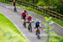 31.08.2022, Antholz, Italy (ITA): Tilda Johansson (SWE), Hanna Oeberg (SWE), Elvira Oeberg (SWE), Stina Nilsson (SWE), (l-r)  - Biathlon summer training, Antholz (ITA). www.nordicfocus.com. © Barbieri/NordicFocus. Every downloaded picture is fee-liable.