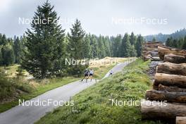 02.09.2022, Lavaze, Italy (ITA): Vetle Sjaastad Christiansen (NOR), Johannes Thingnes Boe (NOR), (l-r)  - Biathlon summer training, Lavaze (ITA). www.nordicfocus.com. © Vanzetta/NordicFocus. Every downloaded picture is fee-liable.