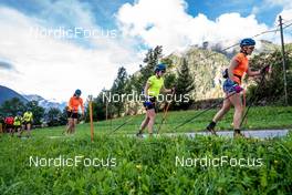 01.09.2022, Antholz, Italy (ITA): Hanna Oeberg (SWE), Johanna Skottheim (SWE), Stina Nilsson (SWE), (l-r)  - Biathlon summer training, Antholz (ITA). www.nordicfocus.com. © Barbieri/NordicFocus. Every downloaded picture is fee-liable.