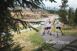 02.09.2022, Lavaze, Italy (ITA): Johannes Thingnes Boe (NOR), Tarjei Boe (NOR), (l-r)  - Biathlon summer training, Lavaze (ITA). www.nordicfocus.com. © Vanzetta/NordicFocus. Every downloaded picture is fee-liable.