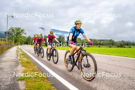 31.08.2022, Antholz, Italy (ITA): Hanna Oeberg (SWE), Tilda Johansson (SWE), Mona Brorsson (SWE), Stina Nilsson (SWE), (l-r)  - Biathlon summer training, Antholz (ITA). www.nordicfocus.com. © Barbieri/NordicFocus. Every downloaded picture is fee-liable.