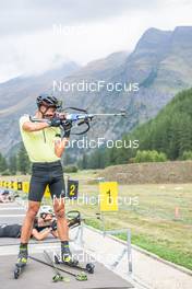 26.08.2022, Bessans, France (FRA): Quentin Fillon-Maillet (FRA), Quentin Fillon-Maillet (FRA) - Biathlon summer training, Bessans (FRA). www.nordicfocus.com. © Authamayou/NordicFocus. Every downloaded picture is fee-liable.