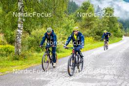 31.08.2022, Antholz, Italy (ITA): Peppe Femling (SWE), Malte Stefansson (SWE), Sebastian Samuelsson (SWE), (l-r)  - Biathlon summer training, Antholz (ITA). www.nordicfocus.com. © Barbieri/NordicFocus. Every downloaded picture is fee-liable.