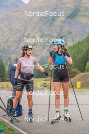 26.08.2022, Bessans, France (FRA): Julia Simon (FRA), Paula Botet (FRA), (l-r) - Biathlon summer training, Bessans (FRA). www.nordicfocus.com. © Authamayou/NordicFocus. Every downloaded picture is fee-liable.