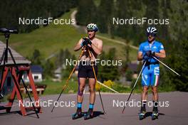11.06.2022, Lavaze, Italy (ITA): Christille Cedric (ITA), Molinari Michele (ITA), (l-r)  - Biathlon summer training, Lavaze (ITA). www.nordicfocus.com. © Barbieri/NordicFocus. Every downloaded picture is fee-liable.