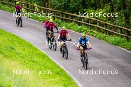 31.08.2022, Antholz, Italy (ITA): Mona Brorsson (SWE), Hanna Oeberg (SWE), Tilda Johansson (SWE), Elvira Oeberg (SWE), Stina Nilsson (SWE), (l-r)  - Biathlon summer training, Antholz (ITA). www.nordicfocus.com. © Barbieri/NordicFocus. Every downloaded picture is fee-liable.