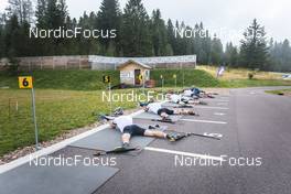 02.09.2022, Lavaze, Italy (ITA): Tarjei Boe (NOR), Sturla Holm Laegreid (NOR), Johannes Thingnes Boe (NOR), Filip Fjeld Andersen (NOR), Vetle Sjaastad Christiansen (NOR), (l-r)  - Biathlon summer training, Lavaze (ITA). www.nordicfocus.com. © Vanzetta/NordicFocus. Every downloaded picture is fee-liable.