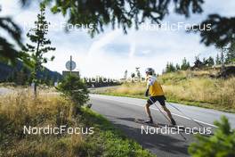 30.08.2022, Lavaze, Italy (ITA): Sturla Holm Laegreid (NOR) - Biathlon summer training, Lavaze (ITA). www.nordicfocus.com. © Vanzetta/NordicFocus. Every downloaded picture is fee-liable.