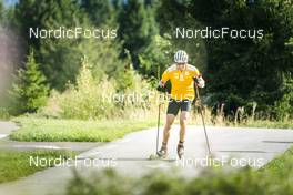 30.08.2022, Lavaze, Italy (ITA): Sturla Holm Laegreid (NOR) - Biathlon summer training, Lavaze (ITA). www.nordicfocus.com. © Vanzetta/NordicFocus. Every downloaded picture is fee-liable.