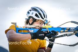 30.08.2022, Lavaze, Italy (ITA): Sturla Holm Laegreid (NOR) - Biathlon summer training, Lavaze (ITA). www.nordicfocus.com. © Vanzetta/NordicFocus. Every downloaded picture is fee-liable.