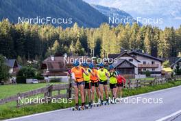 01.09.2022, Antholz, Italy (ITA): Stina Nilsson (SWE), Johanna Skottheim (SWE), Hanna Oeberg (SWE), Elvira Oeberg (SWE), Mona Brorsson (SWE), Tilda Johansson (SWE), (l-r)  - Biathlon summer training, Antholz (ITA). www.nordicfocus.com. © Barbieri/NordicFocus. Every downloaded picture is fee-liable.