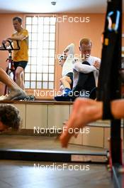 15.10.2022, Oberhof, Germany (GER): Johannes Dale (NOR), Filip Fjeld Andersen (NOR), Johannes Thingnes Boe (NOR) - Biathlon summer training, Oberhof (GER). www.nordicfocus.com. © Reichert/NordicFocus. Every downloaded picture is fee-liable.