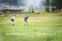 02.09.2022, Lavaze, Italy (ITA): Johannes Thingnes Boe (NOR), Vetle Sjaastad Christiansen (NOR), (l-r)  - Biathlon summer training, Lavaze (ITA). www.nordicfocus.com. © Vanzetta/NordicFocus. Every downloaded picture is fee-liable.