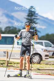 27.08.2022, Bessans, France (FRA): Quentin Fillon-Maillet (FRA) - Biathlon summer training, Bessans (FRA). www.nordicfocus.com. © Authamayou/NordicFocus. Every downloaded picture is fee-liable.