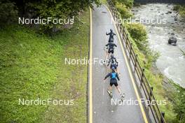 08.09.2022, Lavaze, Italy (ITA): Mona Brorsson (SWE), Elvira Oeberg (SWE), Tilda Johansson (SWE), Hanna Oeberg (SWE), (l-r)  - Biathlon summer training, Lavaze (ITA). www.nordicfocus.com. © Vanzetta/NordicFocus. Every downloaded picture is fee-liable.